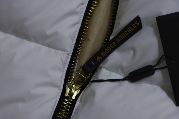 _moose_knuckless__gold_scissors_stand_collar_large_plaid_down_jacket__white_1D22B586BEA11 Moose knuckless Gold Scissors Stand Collar Large Plaid Down Jacket White