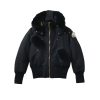 Moose knuckless Short down jacket with gold scissors design Moose knuckless Short down jacket with gold scissors design, black