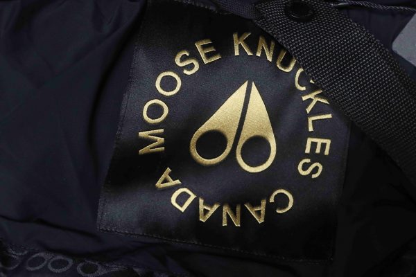 Moose knuckless  Golden Scissors Double Zipper Down Jacket  Black
