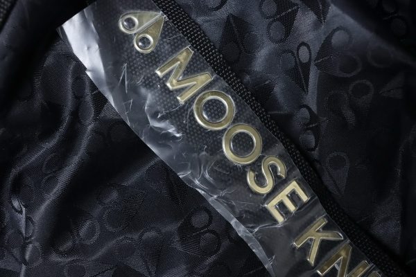 Moose knuckless  Golden Scissors Double Zipper Down Jacket  Black