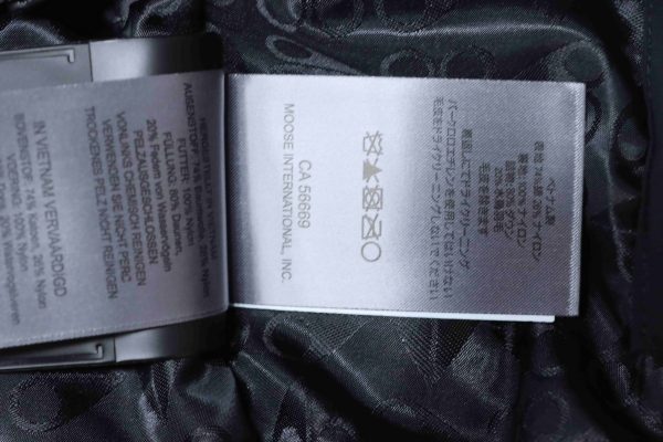 Moose knuckless  Golden Scissors Double Zipper Down Jacket  Black