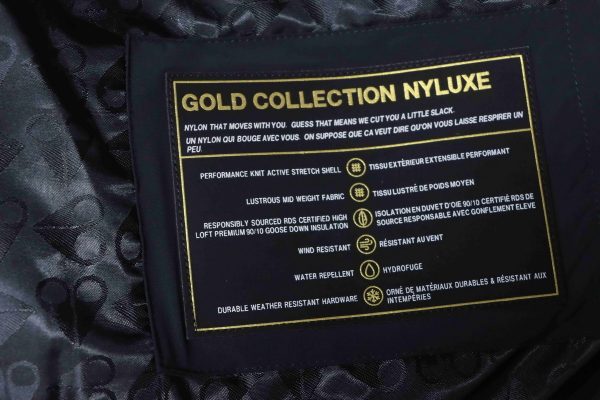 Moose knuckless  Golden Scissors Double Zipper Down Jacket  Black