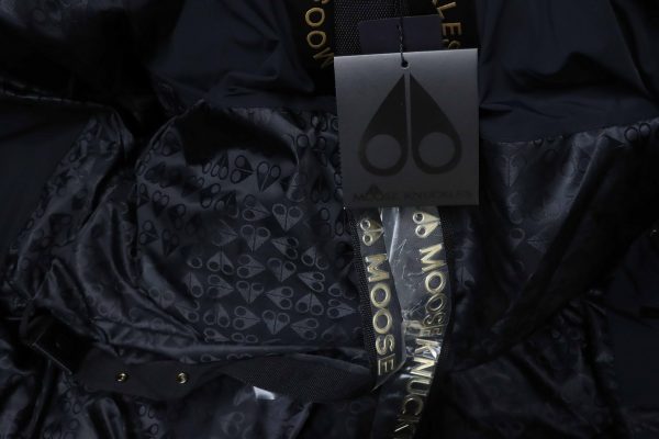 Moose knuckless  Golden Scissors Double Zipper Down Jacket  Black