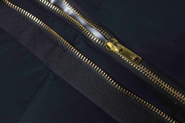 Moose knuckless  Golden Scissors Double Zipper Down Jacket  Black