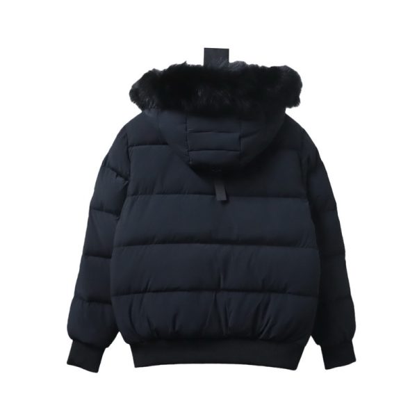 Moose knuckless  Golden Scissors Double Zipper Down Jacket  Black