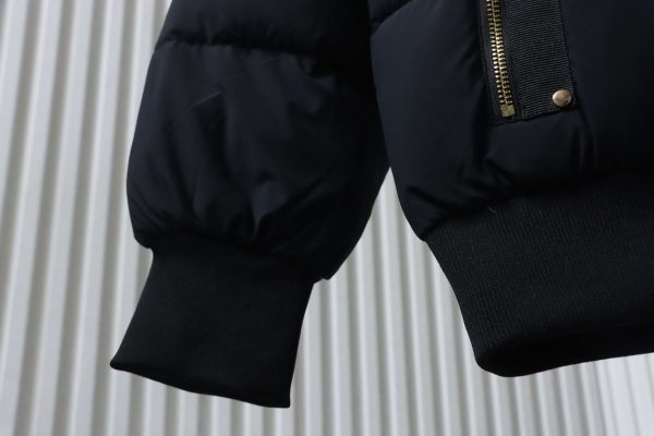 Moose knuckless  Golden Scissors Double Zipper Down Jacket  Black