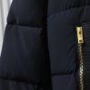 Moose knuckless  Golden Scissors Double Zipper Down Jacket  Black