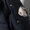 Moose knuckless  Golden Scissors Double Zipper Down Jacket  Black