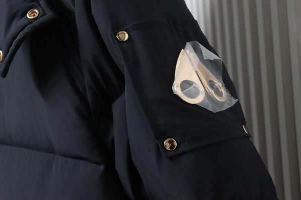 Moose knuckless  Golden Scissors Double Zipper Down Jacket  Black