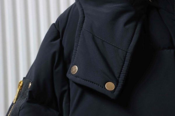 Moose knuckless  Golden Scissors Double Zipper Down Jacket  Black