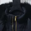 Moose knuckless  Golden Scissors Double Zipper Down Jacket  Black