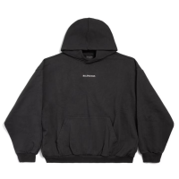 New Balenciaga Back Hoodie Medium Fit in Black medium fleece New Balenciaga Back Hoodie Medium Fit in Black medium fleece