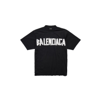 New Balenciaga Tape Type T-Shirt Medium Fit in black vintage jersey New Balenciaga Tape Type T-Shirt Medium Fit in black vintage jersey