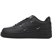 Nike Air Force 1 Low Black Silver Mini Swoosh HQ1180-001 Nike Air Force 1 Low Black Silver Mini Swoosh HQ1180-001