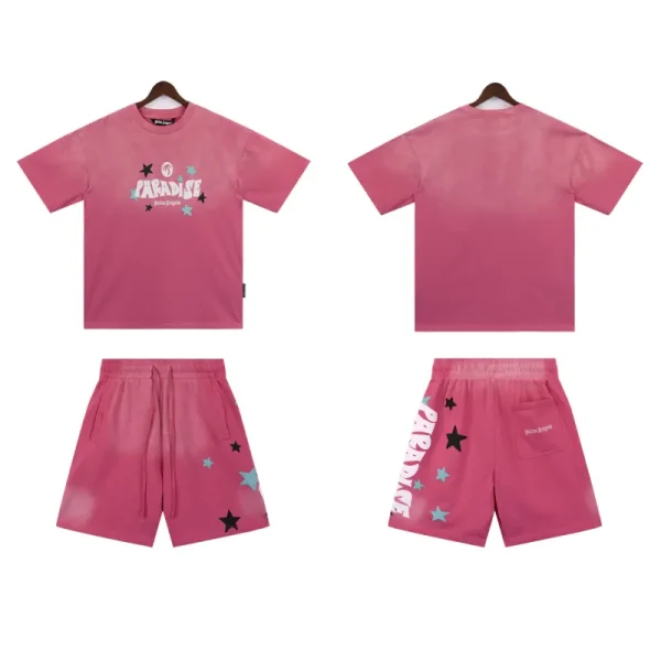 Palm Angels 'Paradise' Cotton T-shirt & Shorts Set Pin