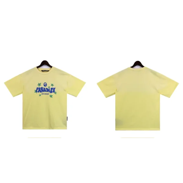 Palm Angels 'Paradise' Cotton T-shirt & Shorts Set Yellow