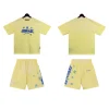 Palm Angels 'Paradise' Cotton T-shirt & Shorts Set Yellow