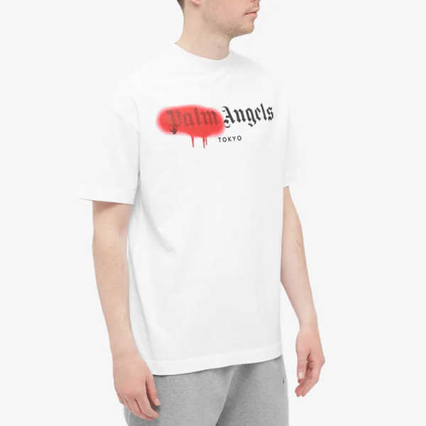 Palm Angels Tokyo Sprayed Logo T-shirt White