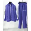 Palm Angels Zip-Up Classic Track Jacket & Pants Set Dark Purple Palm Angels Zip-Up Classic Track Jacket & Pants Set Dark Purple