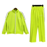Palm Angels Zip-Up Classic Track Jacket & Pants Set Fluorescent Yellow Palm Angels Zip-Up Classic Track Jacket & Pants Set Fluorescent Yellow