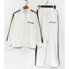 Palm Angels Zip-Up Classic Track Jacket & Pants Set White Palm Angels Zip-Up Classic Track Jacket & Pants Set White