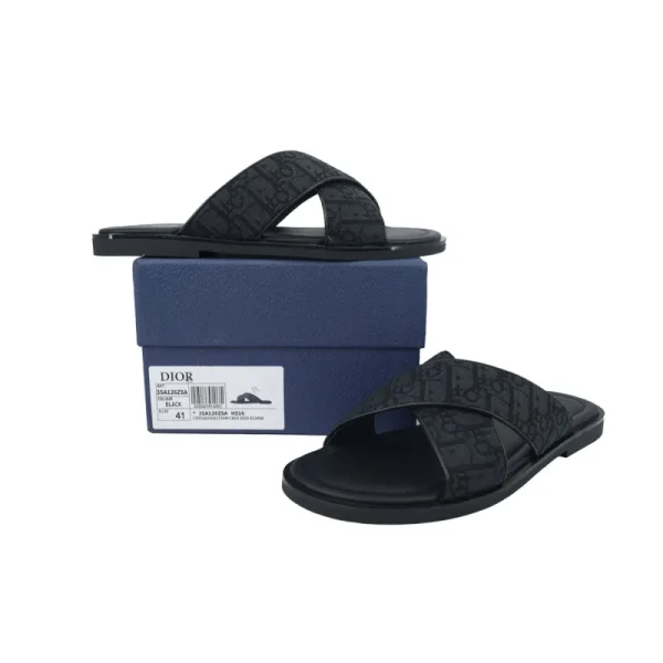 PK ?God Batch  Dior Alias Sandal Black Dior Oblique Jacquard