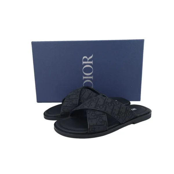 PK ?God Batch  Dior Alias Sandal Black Dior Oblique Jacquard
