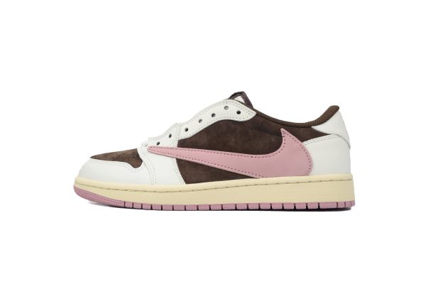 PK God Batch Air Jordan 1 Low Travis Scott Dark Pony Pink DZ4137-206