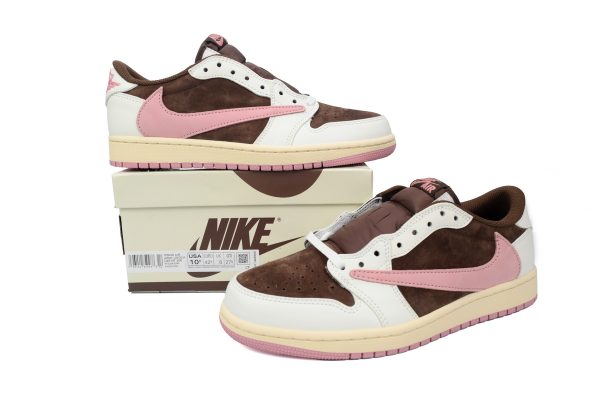 PK God Batch Air Jordan 1 Low Travis Scott Dark Pony Pink DZ4137-206