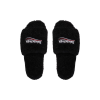 Balenciaga Furry Slides Black Label