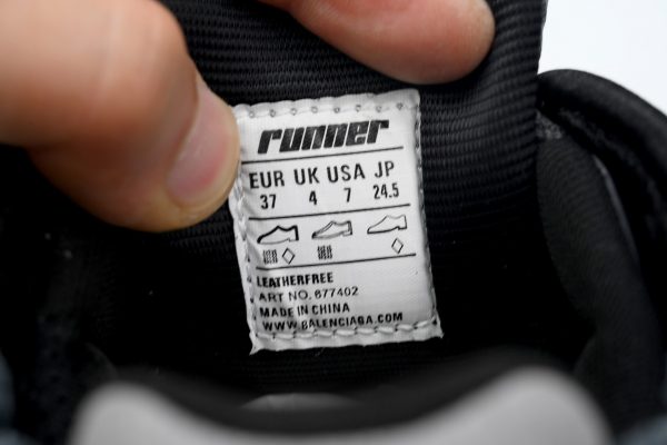 PK God Batch Balenciaga Runner All Black Gray 677402 W3RB2 1515