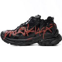 PK God Batch Balenciaga Runner Black And Red Characters 677402 W3RB1 0102