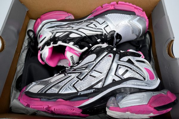 PK God Batch Balenciaga Runner Silver Red 677402 W3RB2 9155