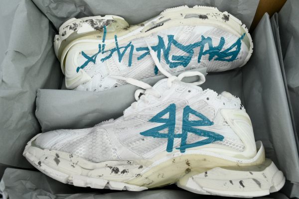 PK God Batch Balenciaga Runner Sneaker 'Graffiti - White Blue' 772774 W3RBQ 9040