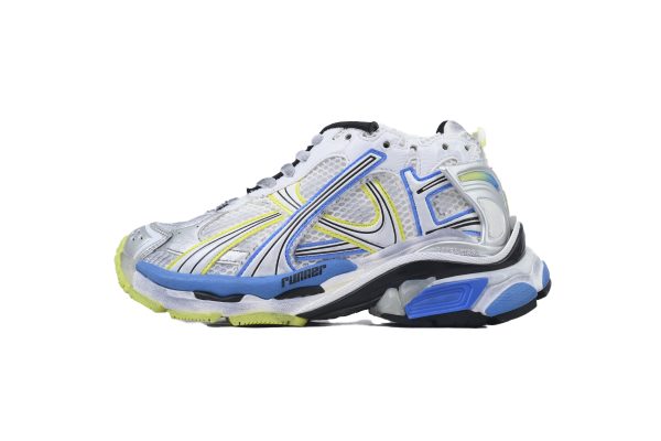 PK God Batch Balenciaga Runner Sneaker White Blue Yellow 772767 W3RNY 0213