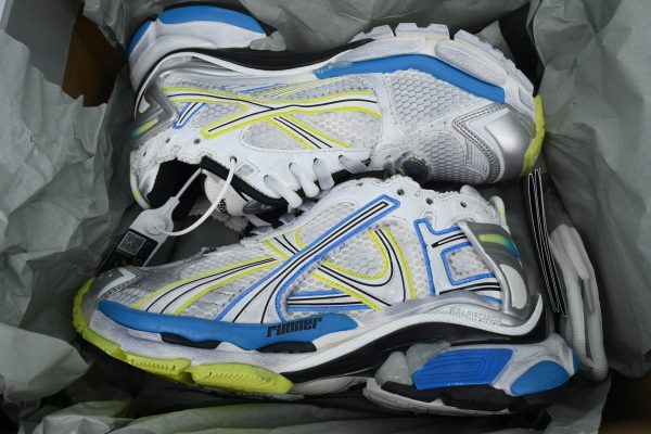 PK God Batch Balenciaga Runner Sneaker White Blue Yellow 772767 W3RNY 0213