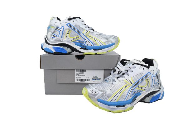 PK God Batch Balenciaga Runner Sneaker White Blue Yellow 772767 W3RNY 0213