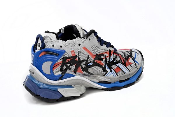 PK God Batch Balenciaga Runner White And Blue Printing 677402 W3RB6 1264