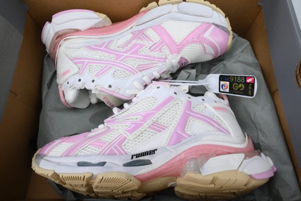 PK God Batch Balenciaga Runner White Pink 677403W3RB39059