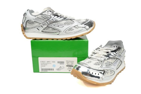 PK God Batch Bottega Veneta Orbit Sneaker Silver