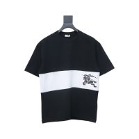 PK God Batch Burberry Black and white striped horse print short sleeves