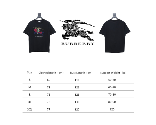pk_god_batch_burberry_colorful_knight_horse_logo_print_short_sleeves_1C1FF6D4D9C19 PK God Batch Burberry Colorful knight horse logo print short sleeves