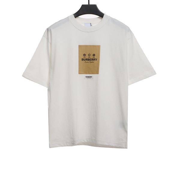 PK God Batch Burberry label patch short sleeves white PK God Batch Burberry label patch short sleeves white