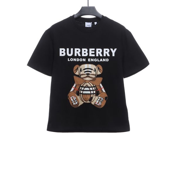 PK God Batch Burberry logo embroidered teddy bear short sleeves PK God Batch Burberry logo embroidered teddy bear short sleeves