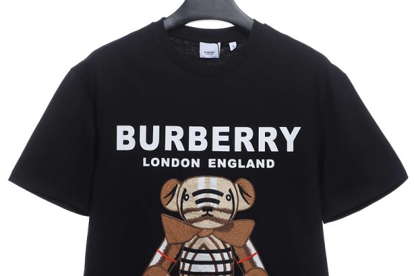 pk_god_batch_burberry_logo_embroidered_teddy_bear_short_sleeves_1BF82EE899B19 PK God Batch Burberry logo embroidered teddy bear short sleeves