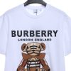 pk_god_batch_burberry_logo_embroidered_teddy_bear_short_sleeves_white_1BF82F3424A16 PK God Batch Burberry logo embroidered teddy bear short sleeves white