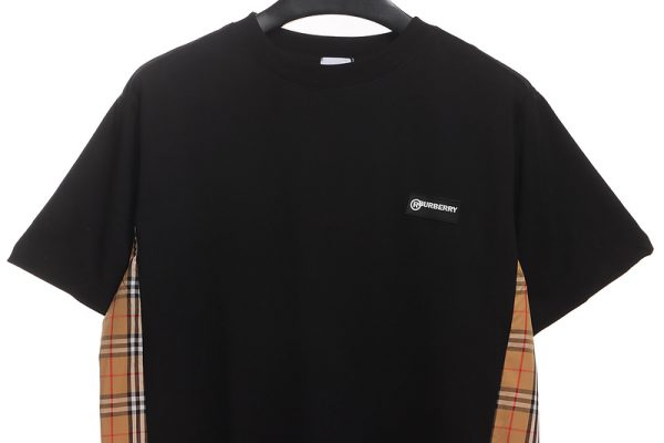 PK God Batch Burberry waist plaid patchwork short sleeves