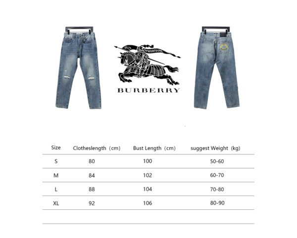 PK God Batch Burberry wheat ear embroidered jeans