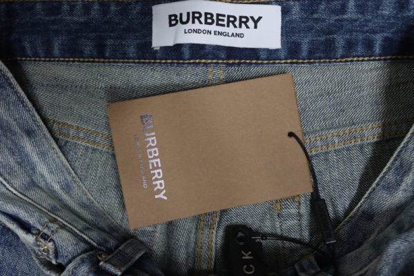 PK God Batch Burberry wheat ear embroidered jeans