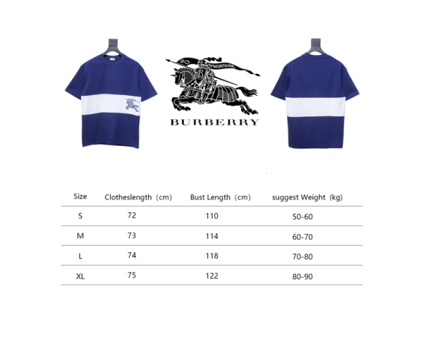 pk_god_batch_burberry_white_striped_horse_print_short_sleeves_1C1FF9440EB10 PK God Batch Burberry White striped horse print short sleeves